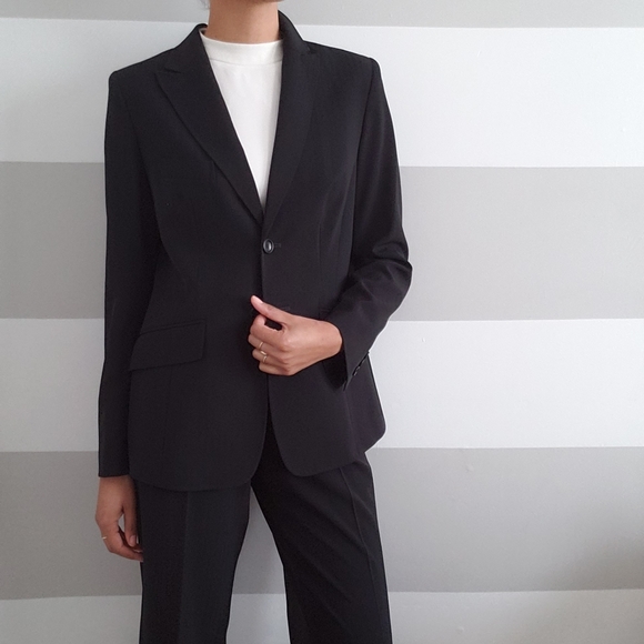 Gerard Darel black on black pinstripe suit - Picture 1 of 6